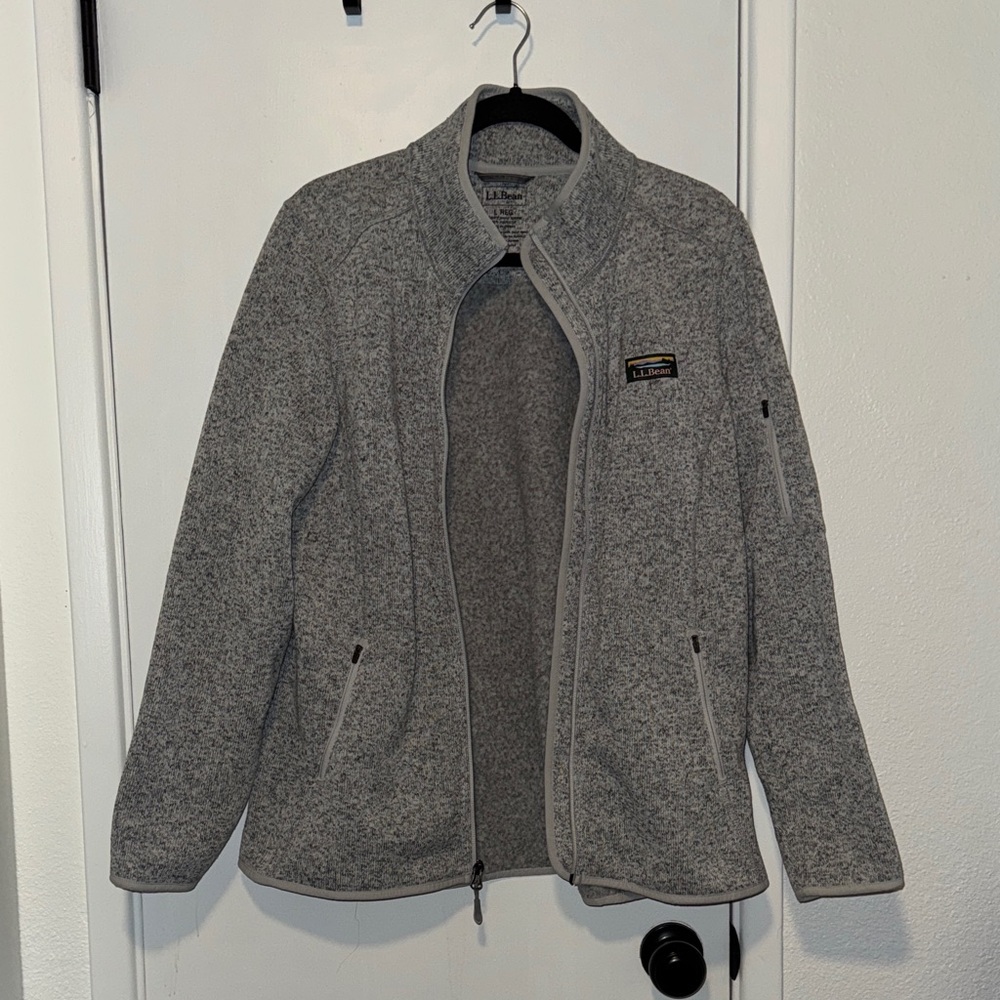 L.L. Bean // Sweater Fleece Full-Zip Jacket (L - Pewter)